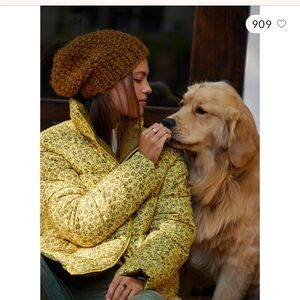 Free People Chunky Knit Hat - BRIGHT Blue